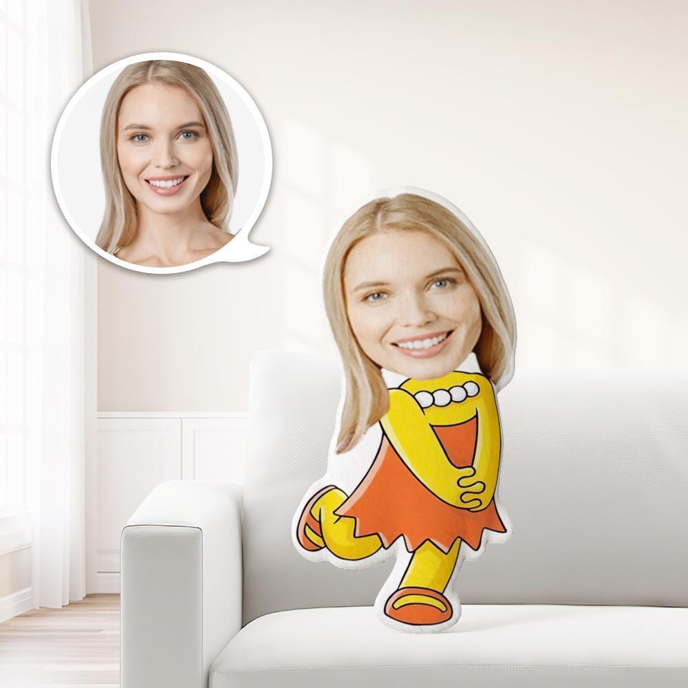 Personalized Photo My face on Pillows Custom Minime Dolls Gag Gifts Toys Bart Simpson Costume