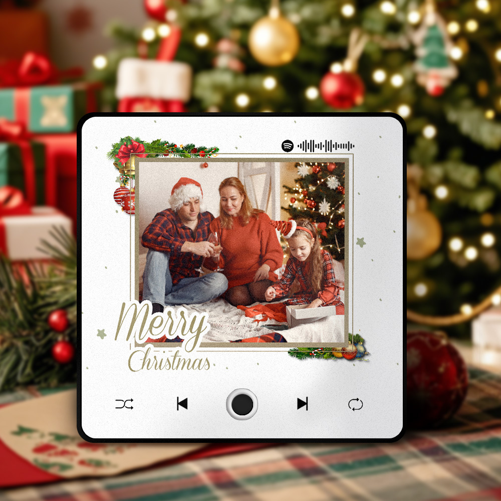 Custom Fridge Magnet with Photo & Music - Choose Your Music Christmas Gifts - auphotoblanket