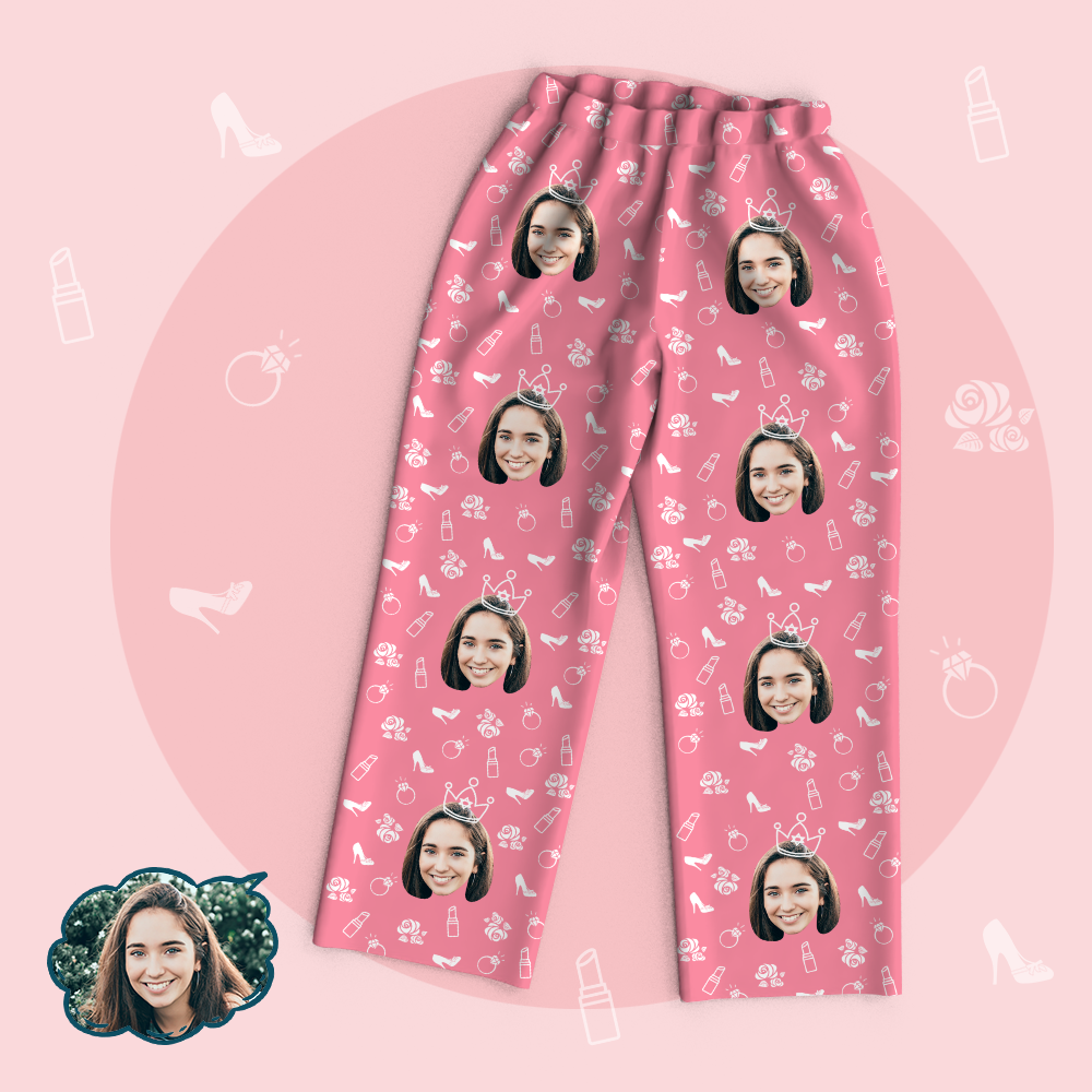 Custom Face Pajamas Set Love My Mom Personalized Mothers Day Gifts - auphotoblanket