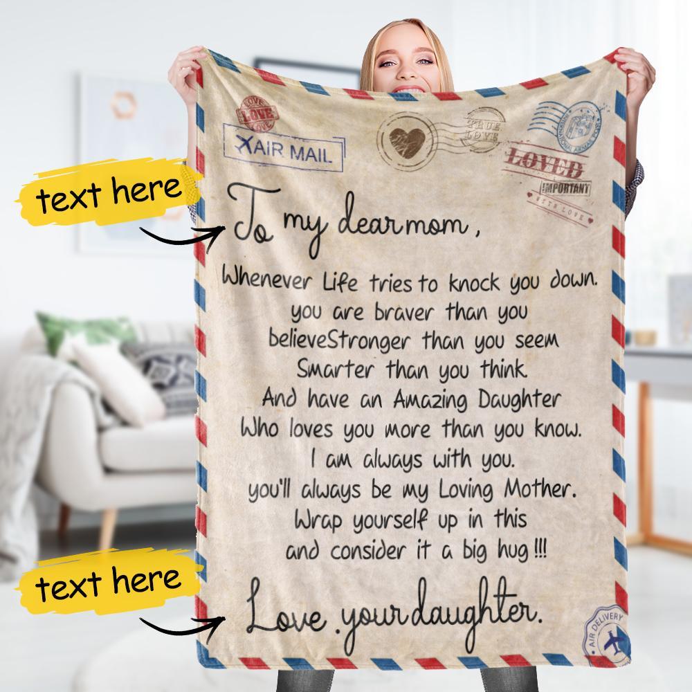 Custom Letter Blanket Personalised Blanket Gift For Her Homemade Blankets