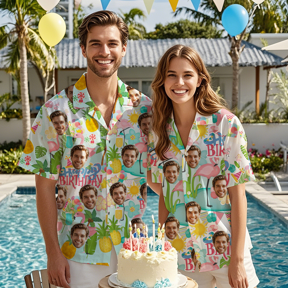 Birthday Bash - Custom Men Hawaiian Shirt - auphotoblanket