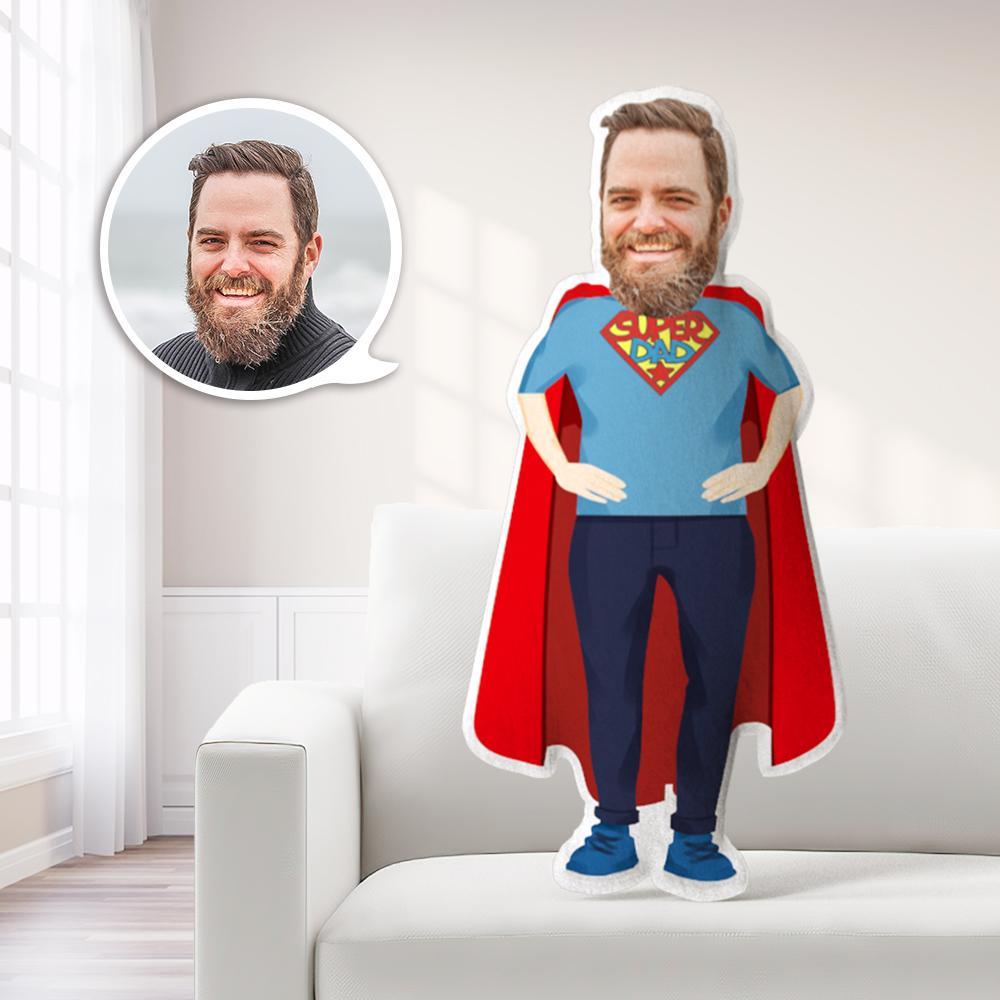 Super Dad Superman Personalized Photo My face on Pillows Custom Minime Dolls Gag Gifts Toys