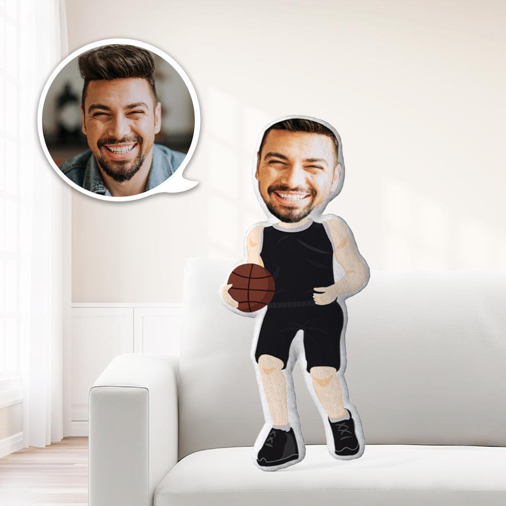 Black Basketball Jersey Photo Pillow Face Pillow Personalized Men Pillow Baby Gift