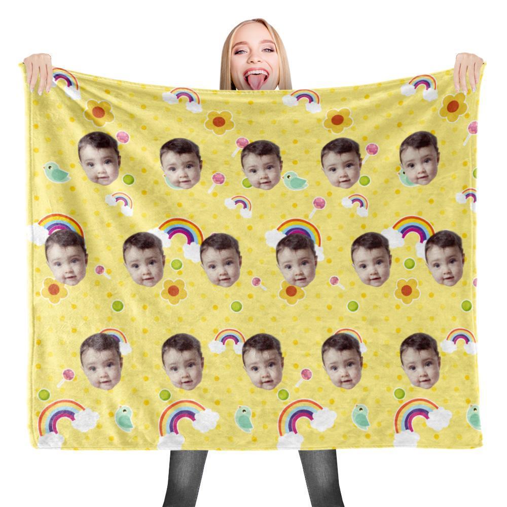 Custom Blankets Baby Blanket Personalised Photo Blankets Face Photo Blanket