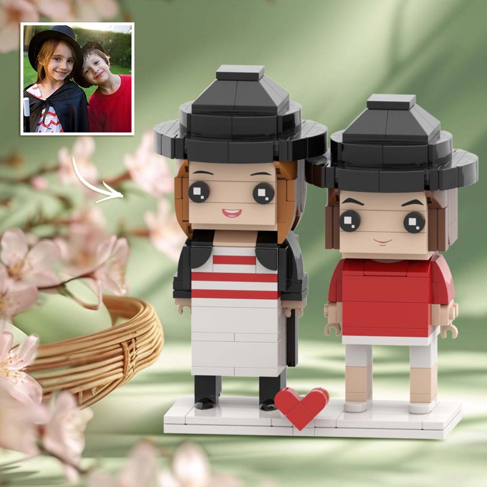 Easter Fully Body 2 People Custom Brick Figures For Happy Easter Kids Little Troblemakers Brick Me Figures - auphotoblanket