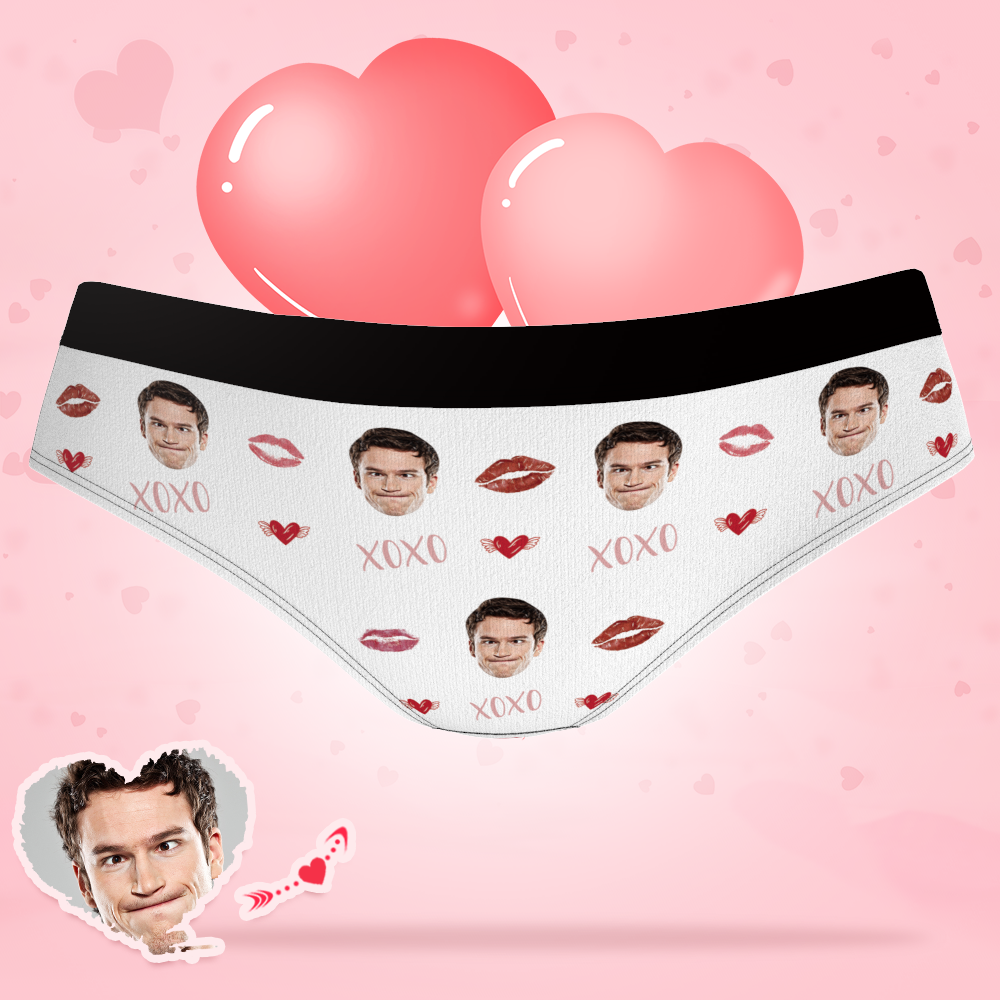 Women Panties Printed Face Oreo Love Heart Panties