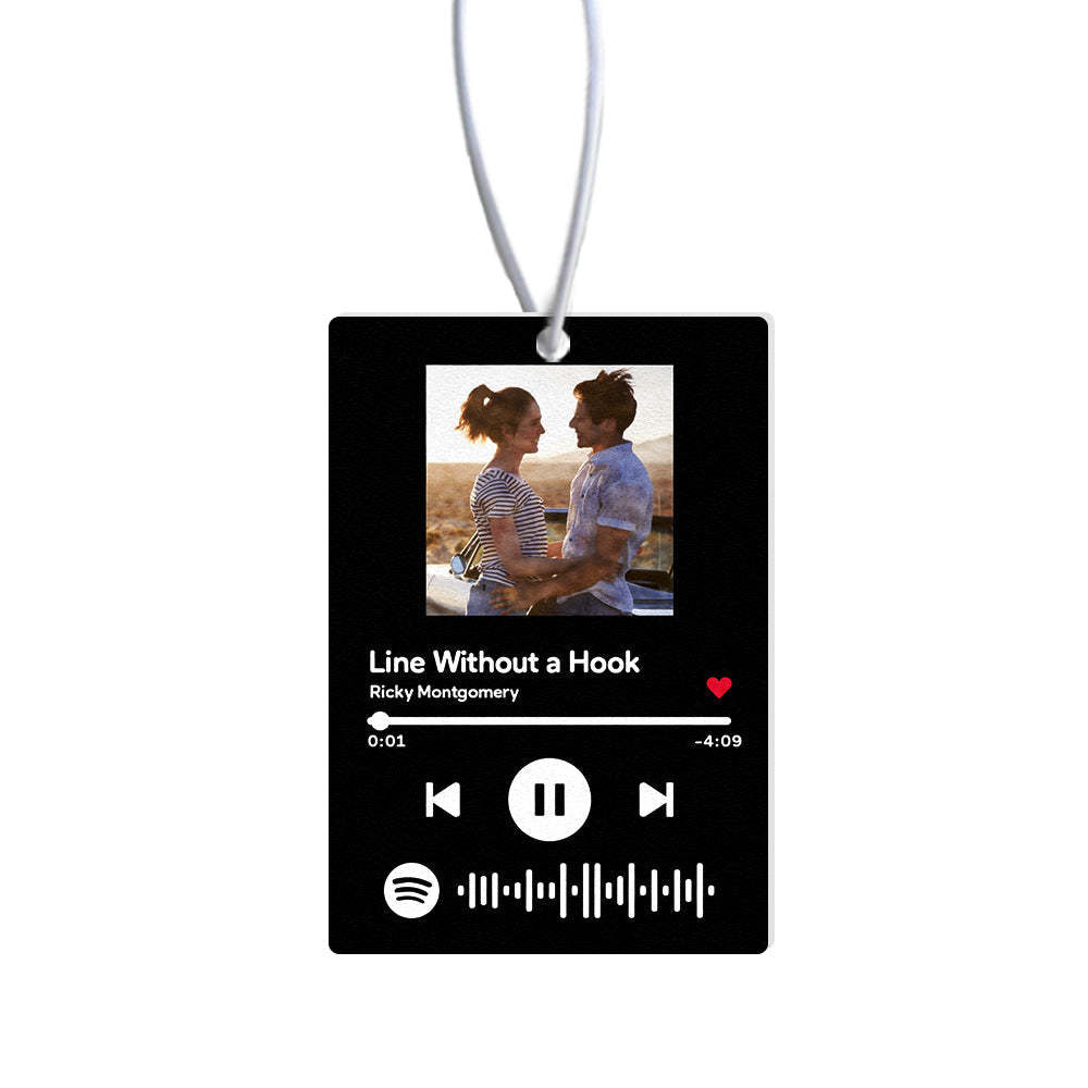 Custom Spotify Code Car Air Freshener Rearview Mirror Ornament Air Freshener Gifts - mycustomtirecover