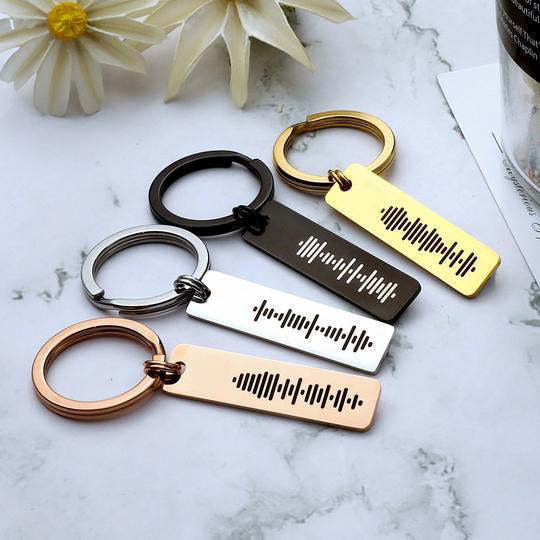 Music Code Keychain Custom Music Keychain Scannable Music Code Keychain