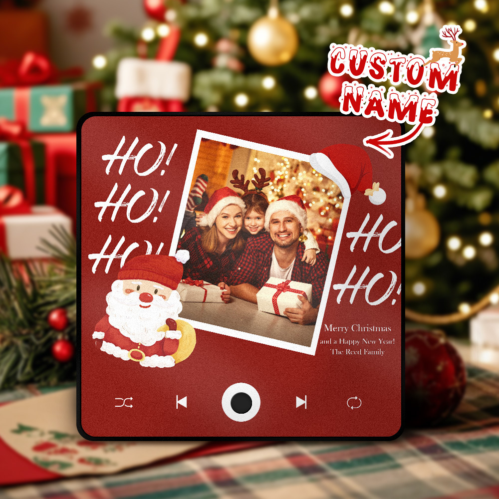 Custom Fridge Magnet with Photo & Music - Choose Your Music Christmas Gifts - auphotoblanket