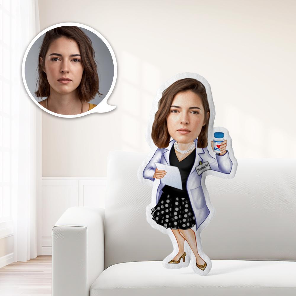 Face Dolls Custom Doctor Toys Personalized Photo My face On Pillows Unique Personalized Fashion Doctor Holding A Medicine Of Love Throw Pillow A Truly Meaningful Gift