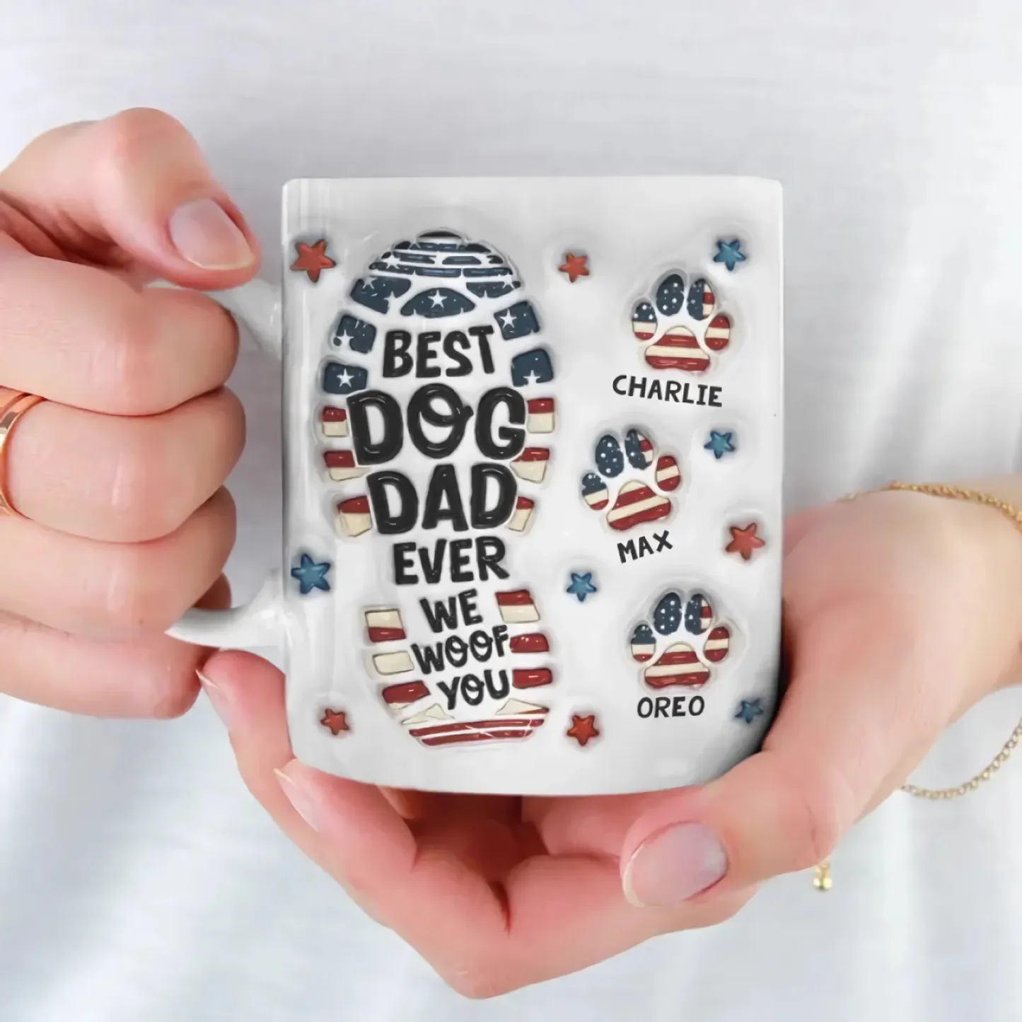 Dog Dad - Being A Dog Dad Means Having A Loyal Companion For Life - Personalized 3D Inflated Effect Printed Mug