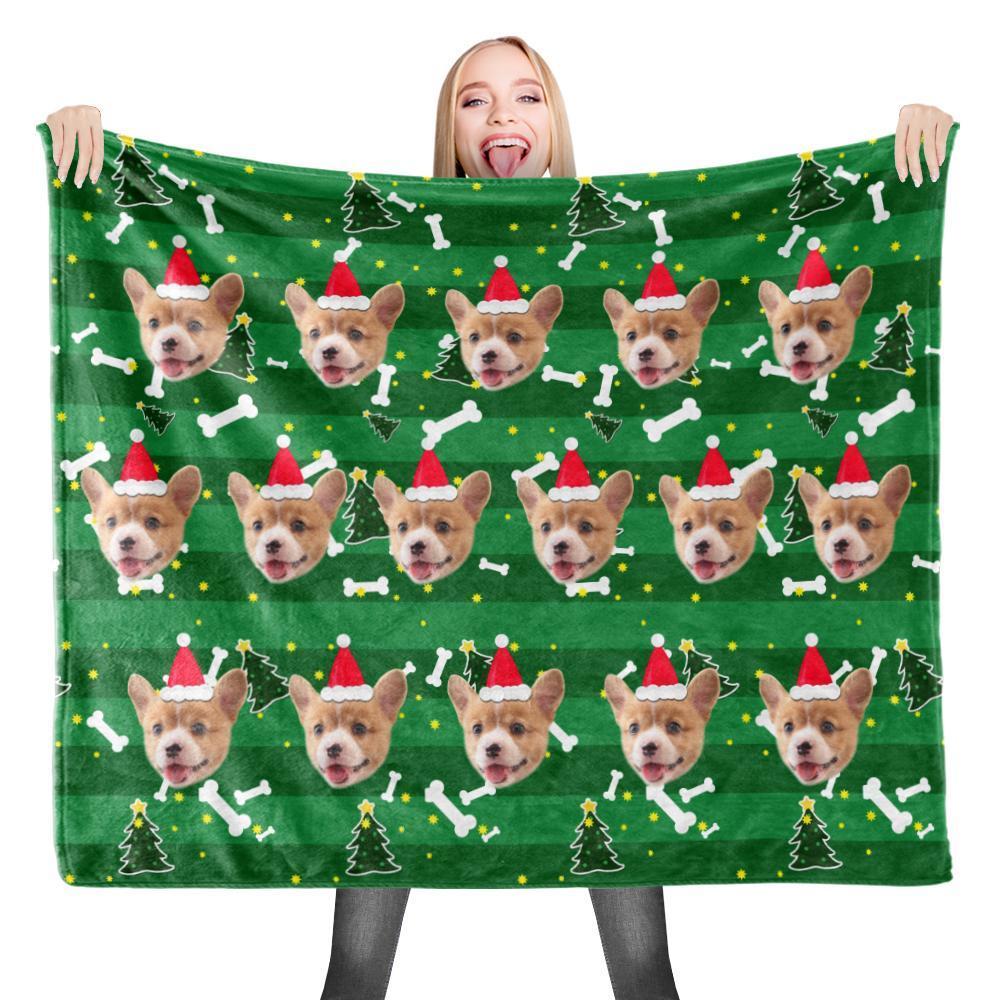Custom Dog Blankets Personalised Pet Photo Blankets Christmas Blanket