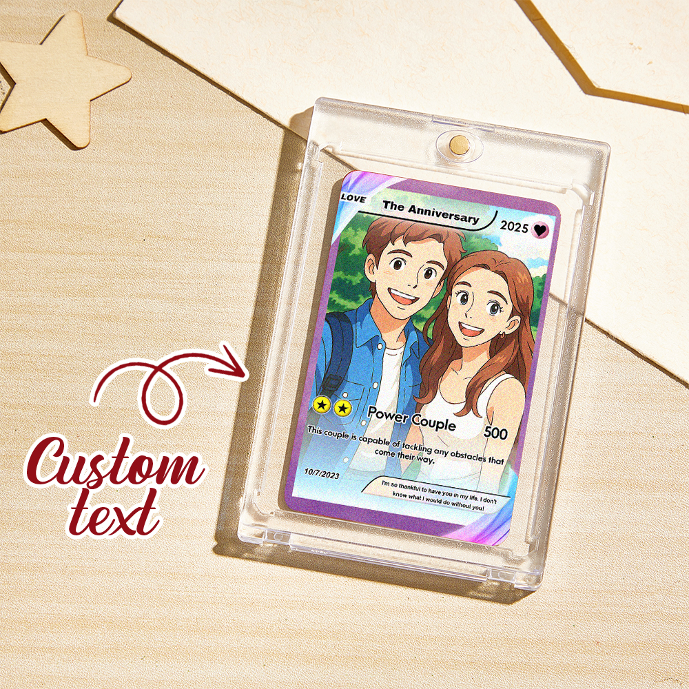 Custom Anime Monster Card, Gift For Lover Custom Anime Present for Couple - auphotoblanket
