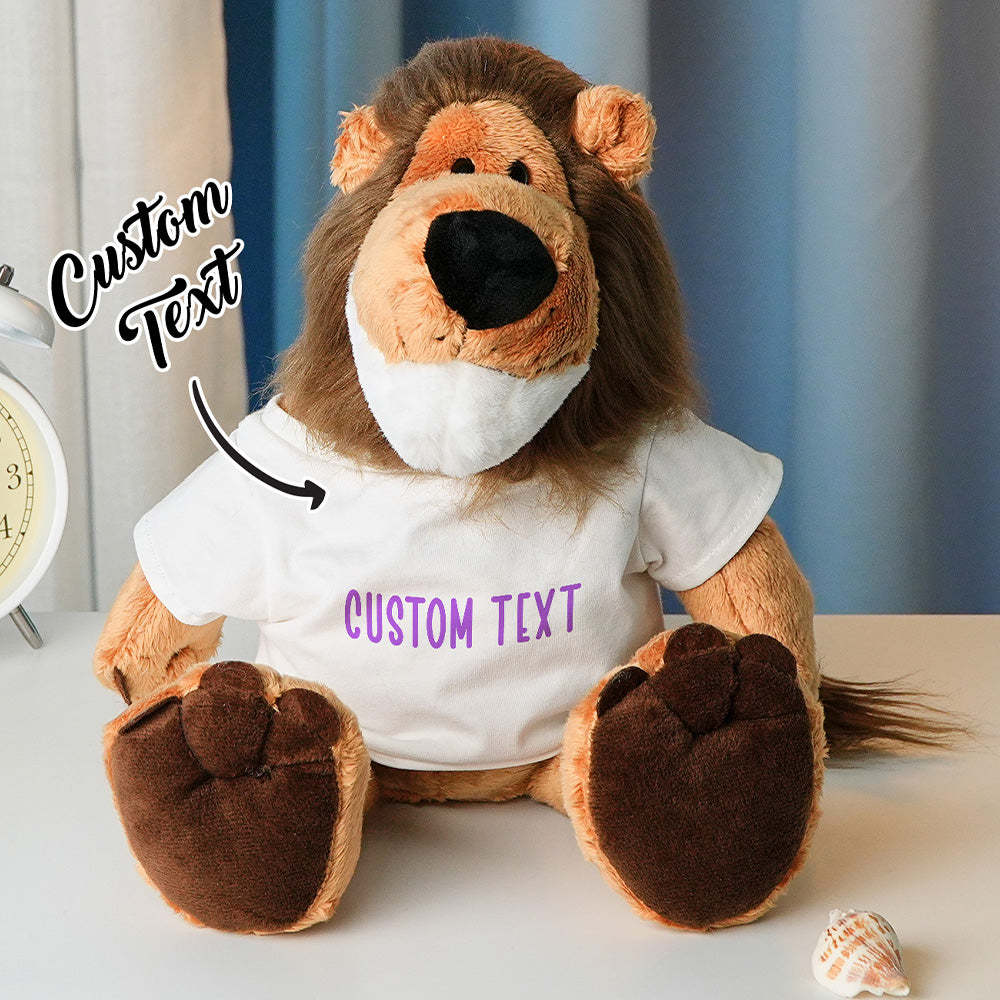 Personalized Animal Plush Stuffed Toy Birth Announcement Custom Photo Text Gift for Baby Shower - auphotoblanket