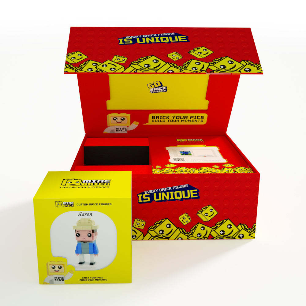BOX for Single Brick Figures with Background - auphotoblanket