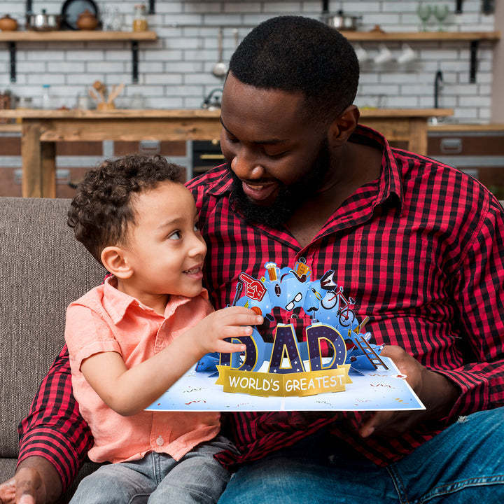 World's Greatest Dad Pop up Card for Father's Day - auphotoblanket