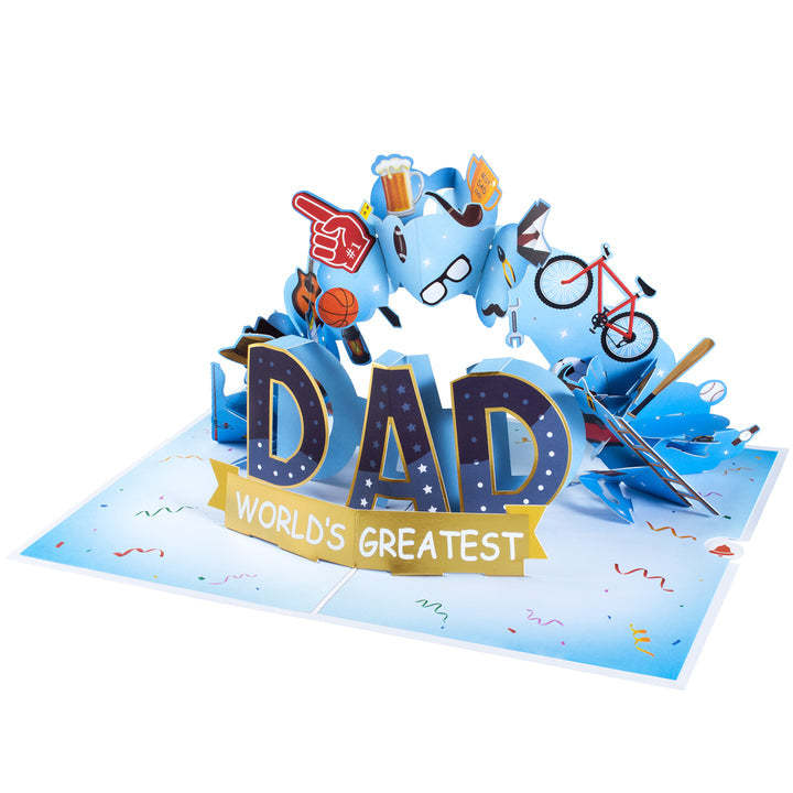 World's Greatest Dad Pop up Card for Father's Day - auphotoblanket