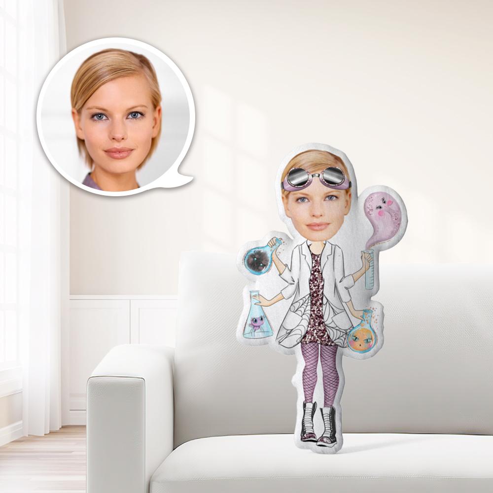 Photo Pillow Face Pillow Personalized Pillow Custom Pillow Minime Pillow Doll Girl with Four Hands Halloween - auphotoblanket