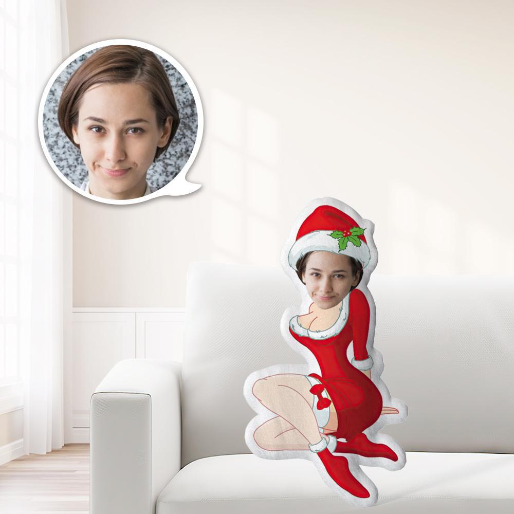 Custom Sexy Santa Minime Throw Pillow Unique Personalized Cool Beautiful Santa Throw Pillow A Truly Sexy Chrismas Gift