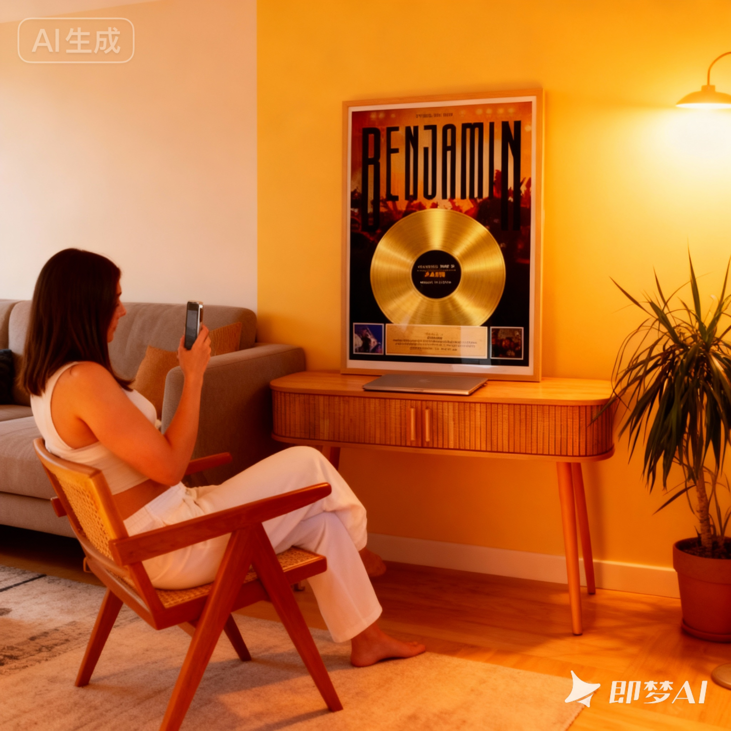 Personalized Golden Record Music Decor Anniversary Gift for Couple's On Valentine's Day - auphotoblanket