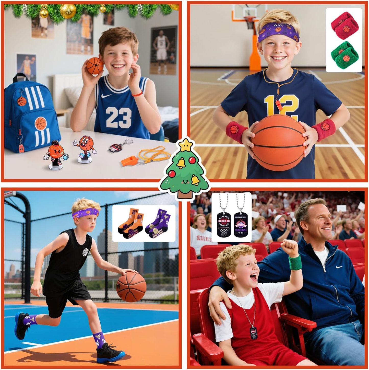 Advent Calendar Basketball for Boys Girls Teens Surprise Box Basketball Accessories Decoration Christmas Countdown Gifts - auphotoblanket