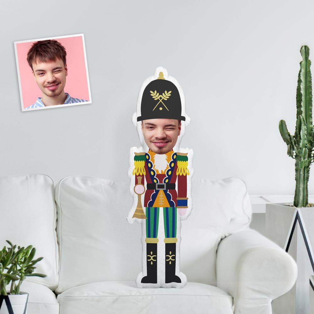 Custom Nutcracker Minime Throw Pillow Toys Unique Personalized Face Photo Minime Doll The Most Funny Gift