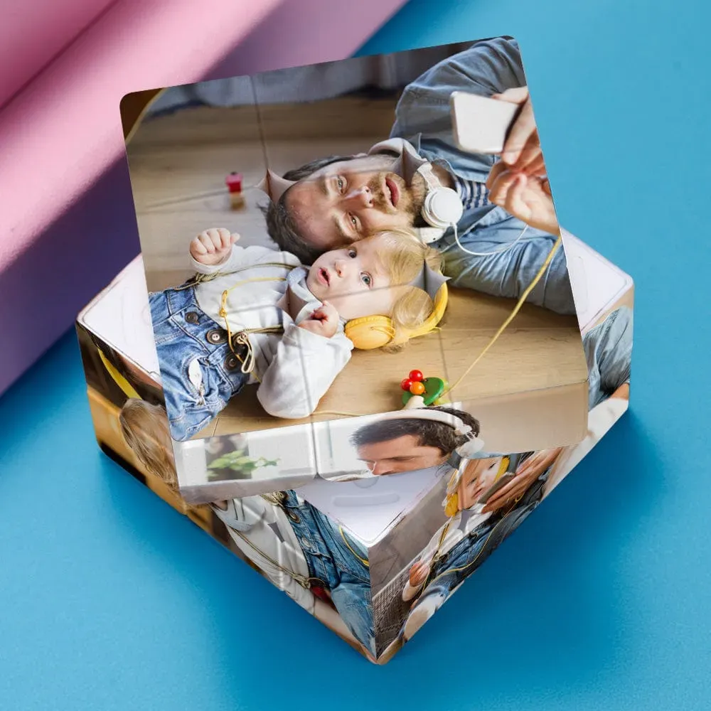 Father's Day Gifts Custom Rubic's Cube Gift For Dad - auphotoblanket