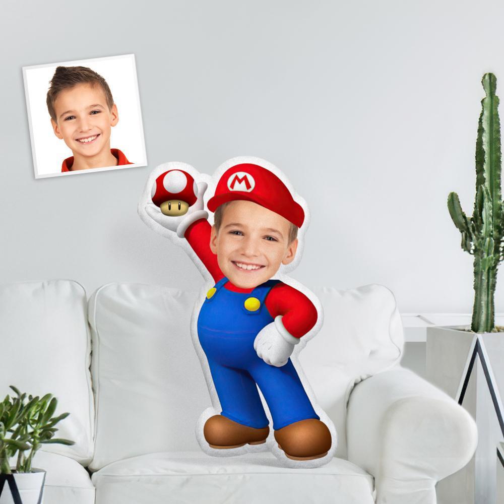 Personalized My Face Body Minime Doll Custom MiniMe Doll Custom Face Photo Pillow AR View Gift - auphotoblanket