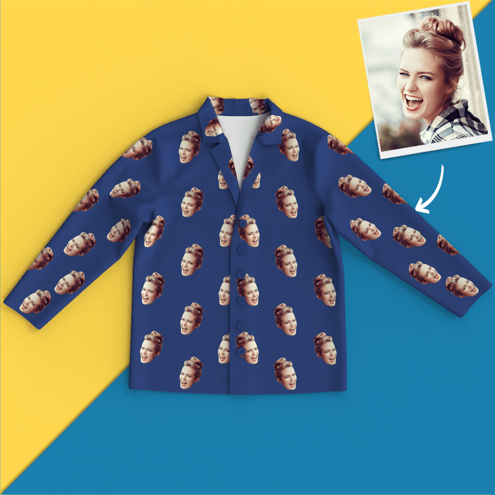 Custom Face Pajamas Home Pajamas - Colorful - auphotoblanket