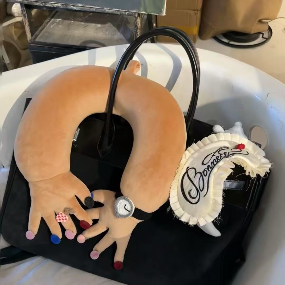 Thickened Neck Support Pillow Soft Plush Funny Finger Pillow Neck Pillow Party Decoration