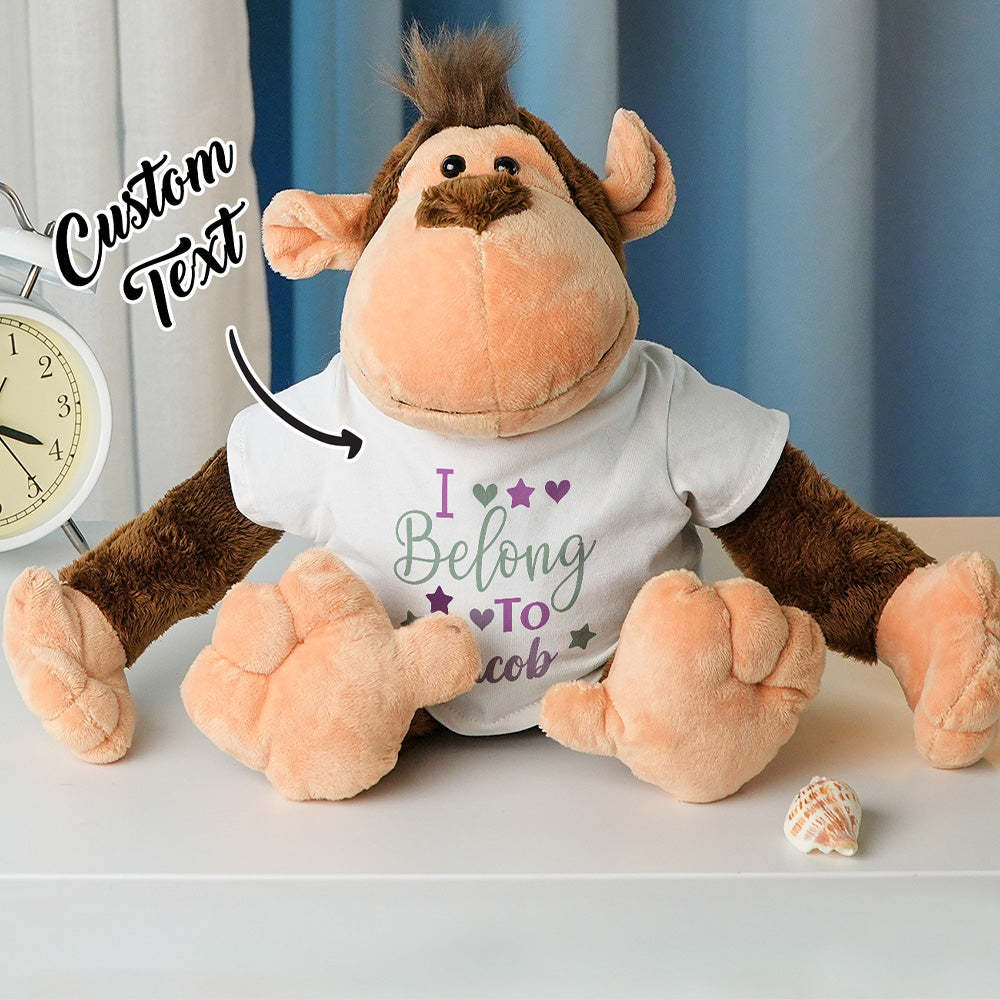 Personalized Animal Plush Stuffed Toy Birth Announcement Gift for Baby Shower - auphotoblanket