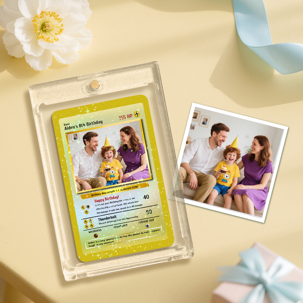 Custom Anime Acrylic Card Personalized Love Gift for Anniversary, Valentine's Day or Birthday - auphotoblanket