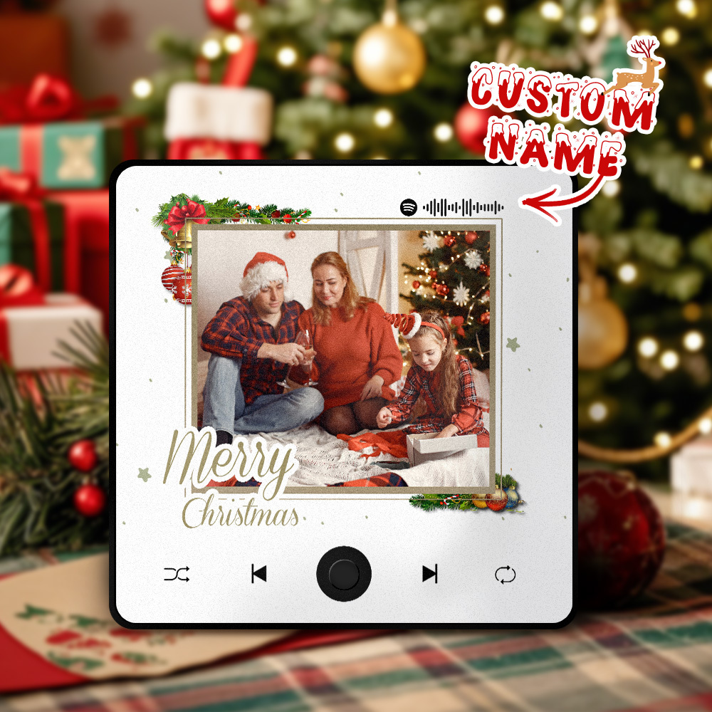 Custom Fridge Magnet with Photo & Music - Choose Your Music Christmas Gifts - auphotoblanket