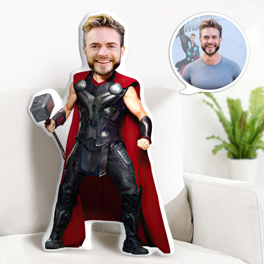 Custom Face Pillow Personalized Body Pillow Thor Pillow Gifts MinIMe Pillow Gag Gift Superhero Gifts Minime Pillows - auphotoblanket