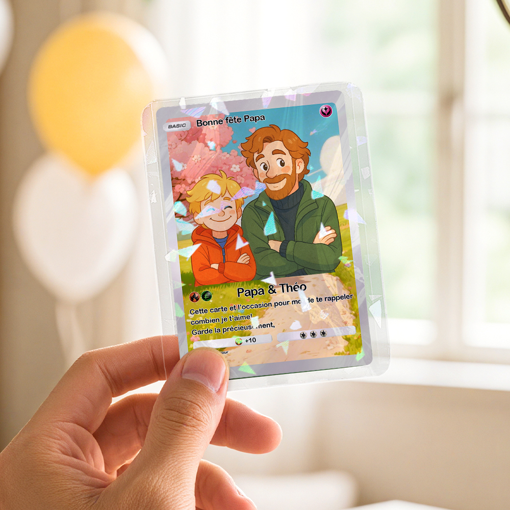 Custom Anime Acrylic Card Personalized Love Gift for Anniversary, Valentine's Day or Birthday - auphotoblanket