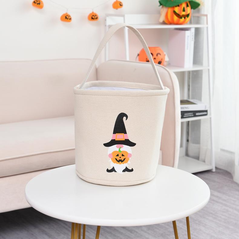 Trick or Treat Bucket Halloween Basket Monogram Trick or Treat Halloween Bag - auphotoblanket