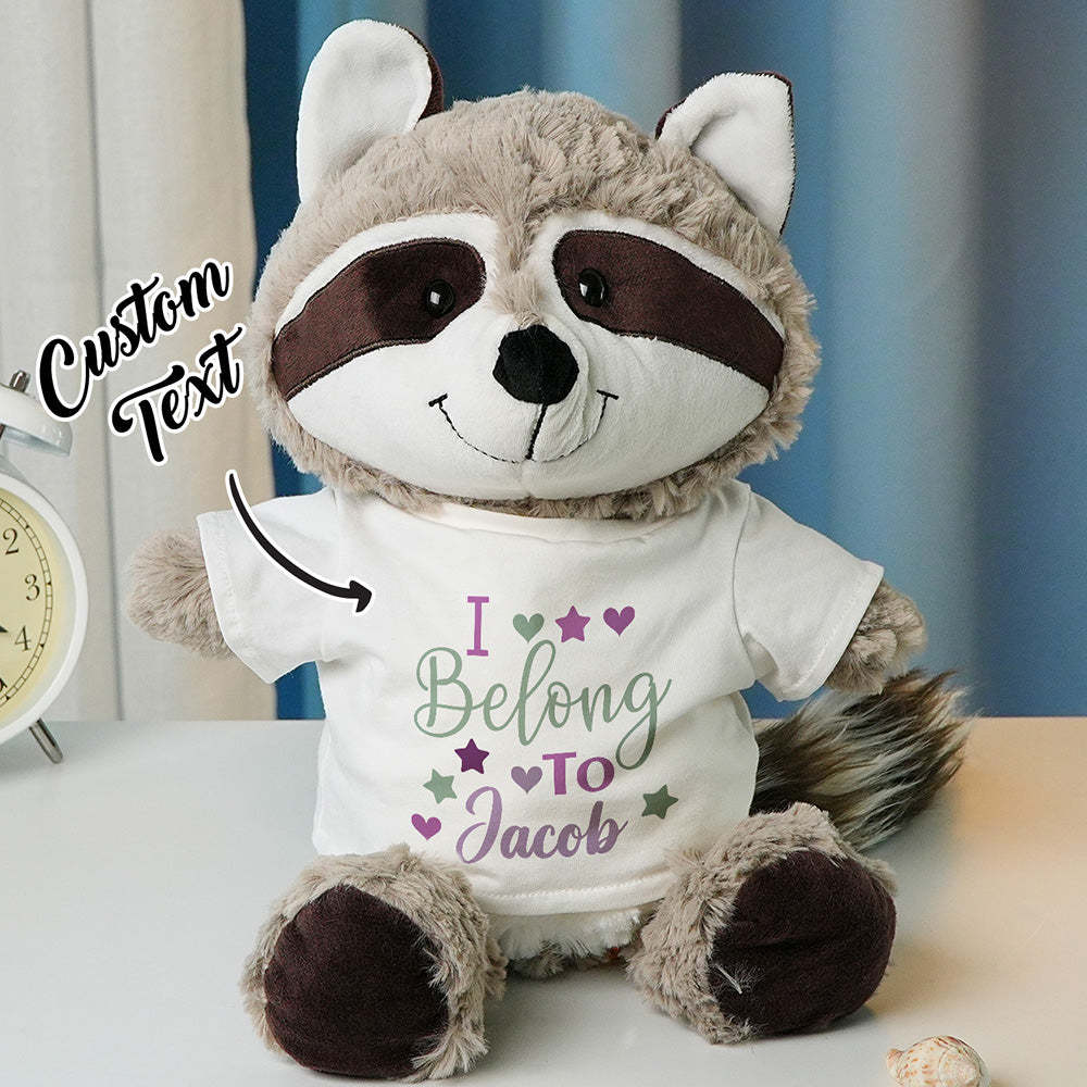 Personalized Animal Plush Stuffed Toy Birth Announcement Custom Photo Text Gift for Baby Shower - auphotoblanket