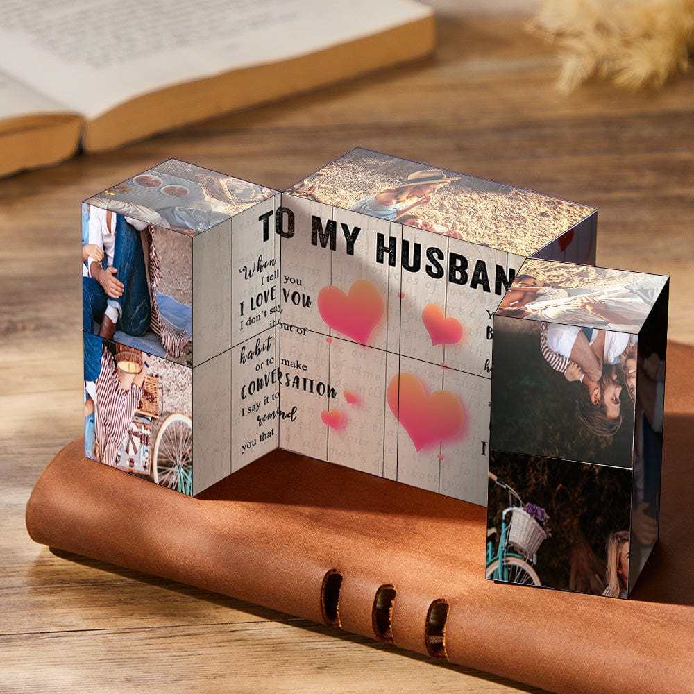 Custom Rubic's Cube Infinity Photo Cube Home Decoration To My Wife - auphotoblanket