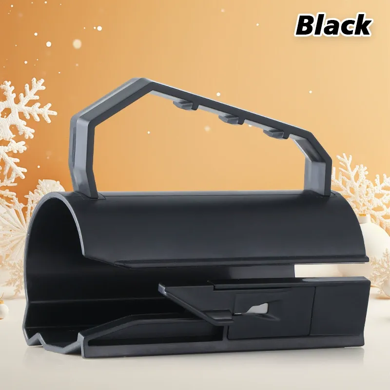 Wrapping Paper Cutter & Tape Dispenser, Dual Use Holiday Gift Wrap Cutter Tool Paper Roll Holder Tube