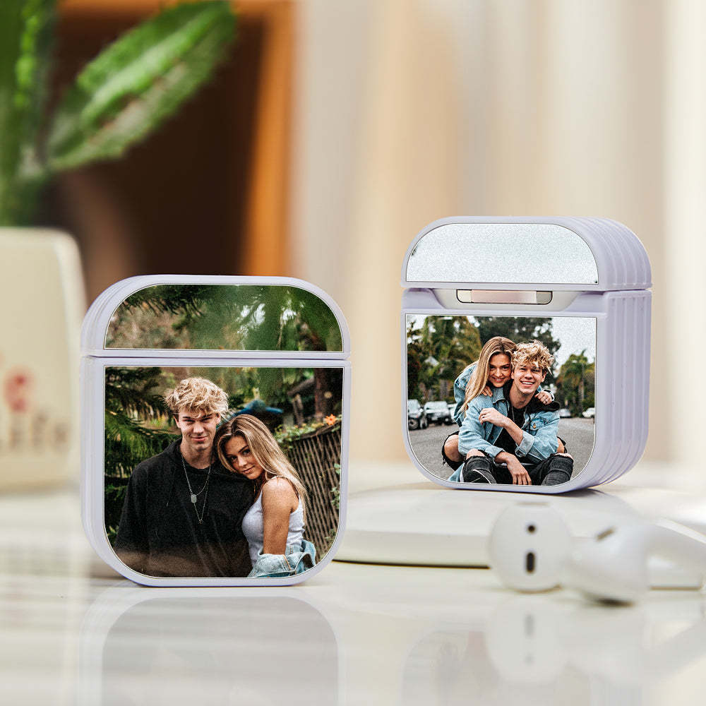 Personalized Photo Headphone Case Airpods 1/2 Pro Earphone Case Custom Picture Gift For Him/Her - auphotoblanket