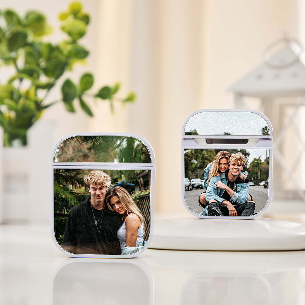 Personalized Photo Headphone Case Airpods 1/2 Pro Earphone Case Custom Picture Gift For Him/Her - auphotoblanket