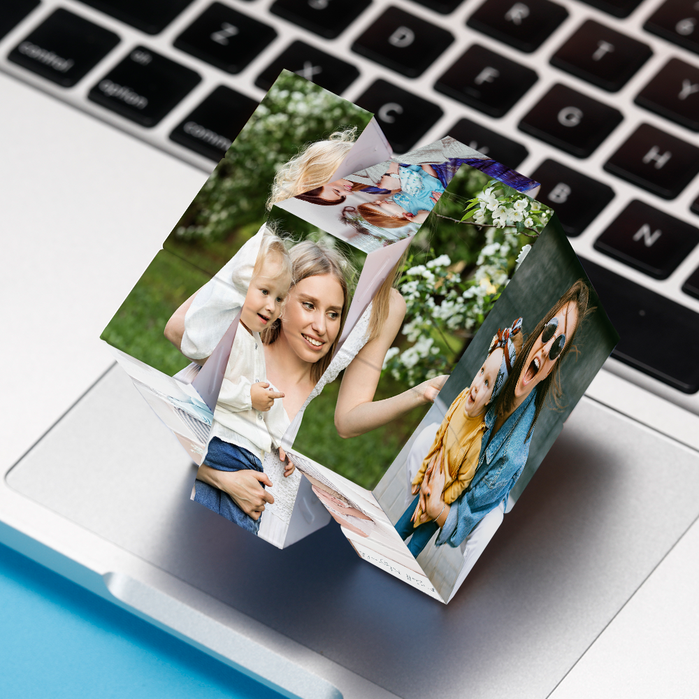 Custom Photo Rubic's Cube Personalized Home Decoration Gifts For Mom - auphotoblanket