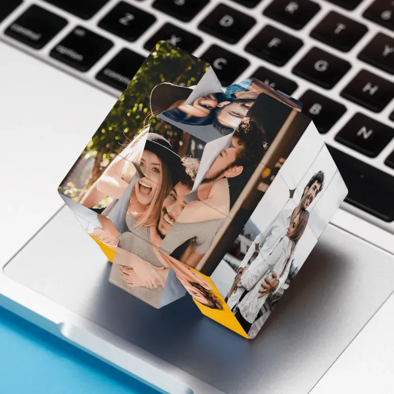 Anniversary Memorial Gifts Custom Rubic's Cube Valentine's Day Gift - auphotoblanket