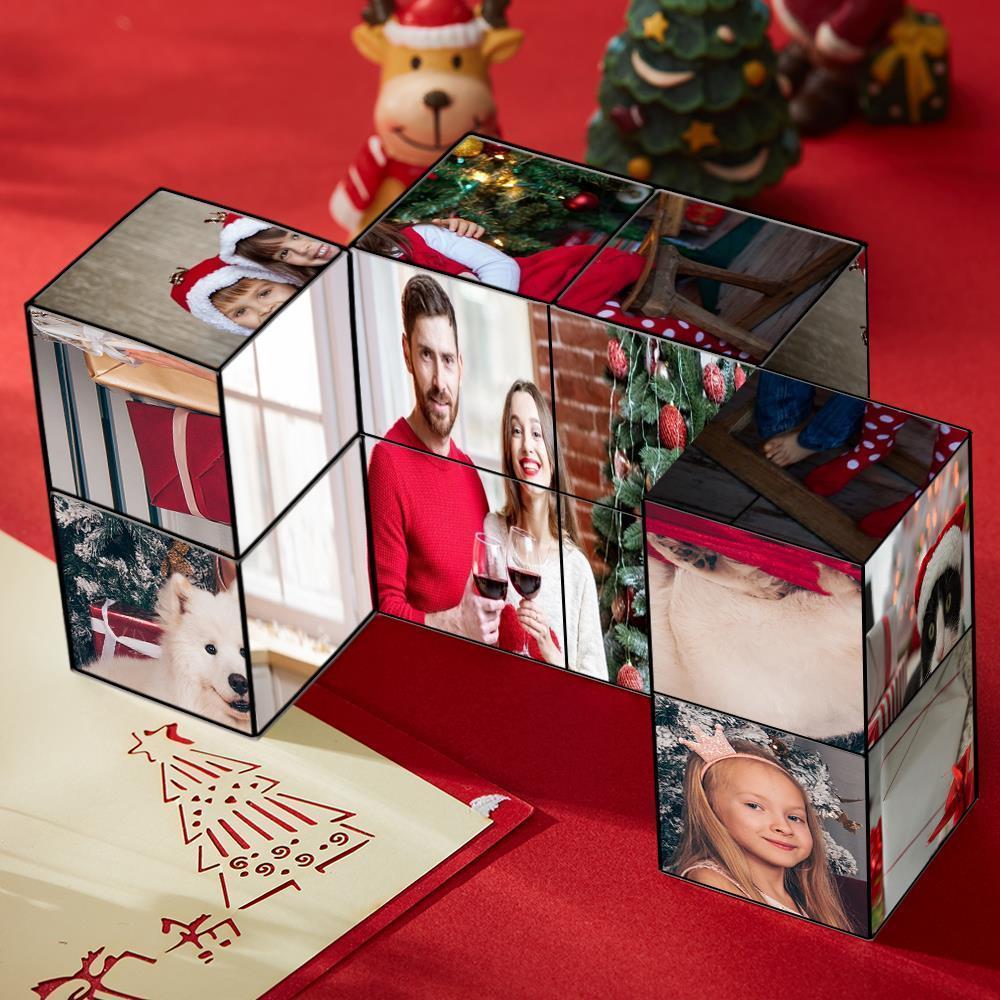 Multiphoto Colorful Rubic's Cube Christmas Personalized Gifts - auphotoblanket