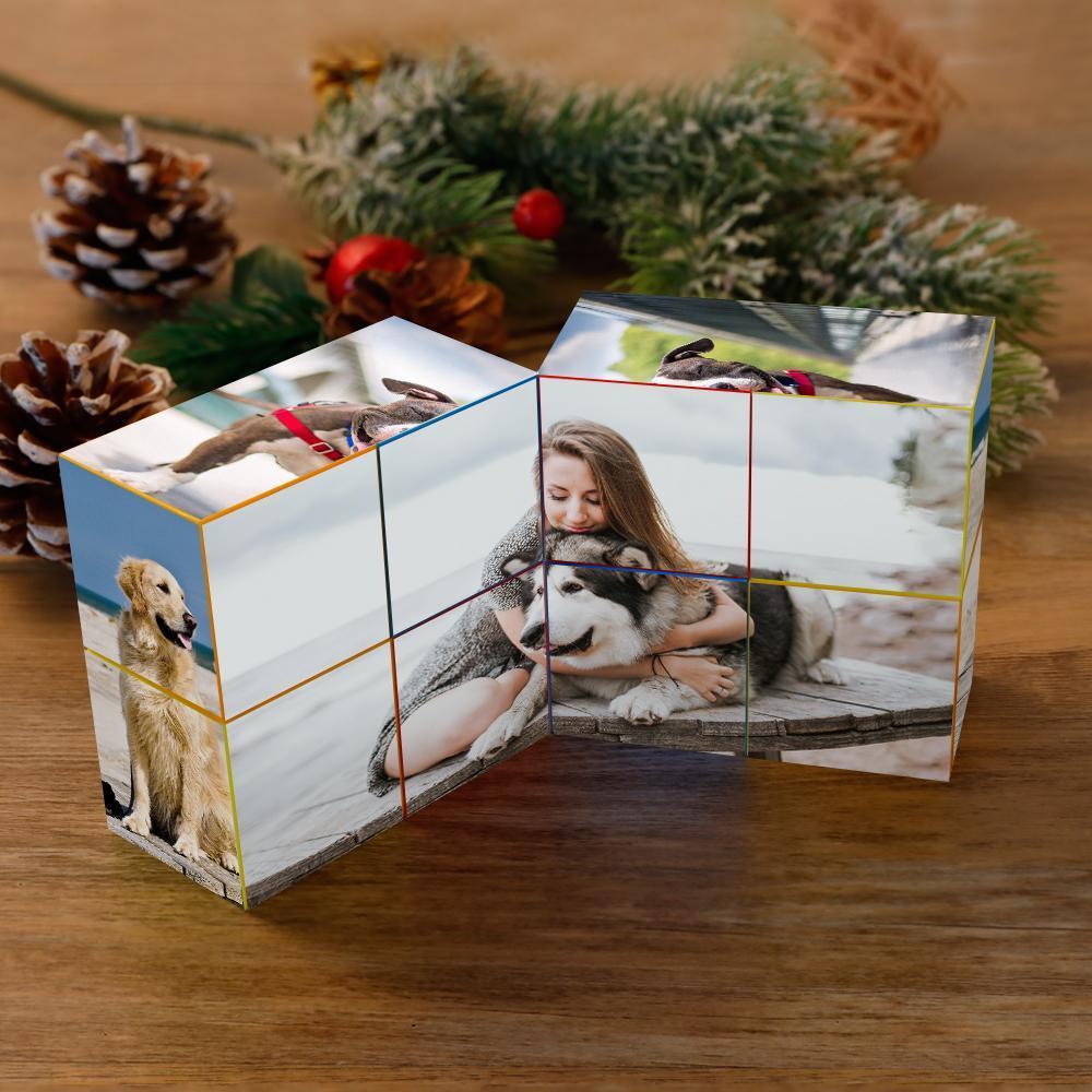 Custom Infinity Photo cube Folding Photo Cube Personalized Gifts - auphotoblanket
