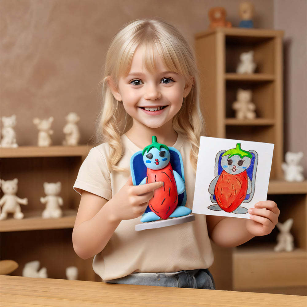 Custom Drawing From Bobblehead Personalized Photo to Bobblehead Replica Unique Gifts for Kids - mysiliconefoodbag
