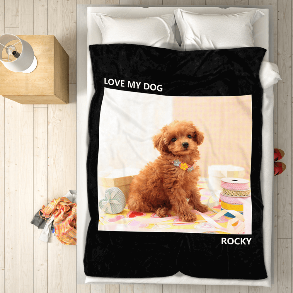 Custom Dog Blankets Personalised Pet Photo Blankets Custom Collage Blankets