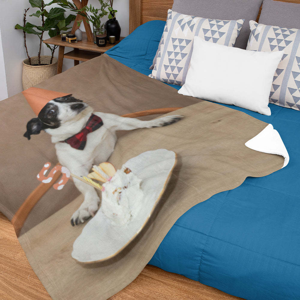 Gift for Family Personalized Photo Blanket Custom Picture Blanket Best Halloween Gifts - auphotoblanket