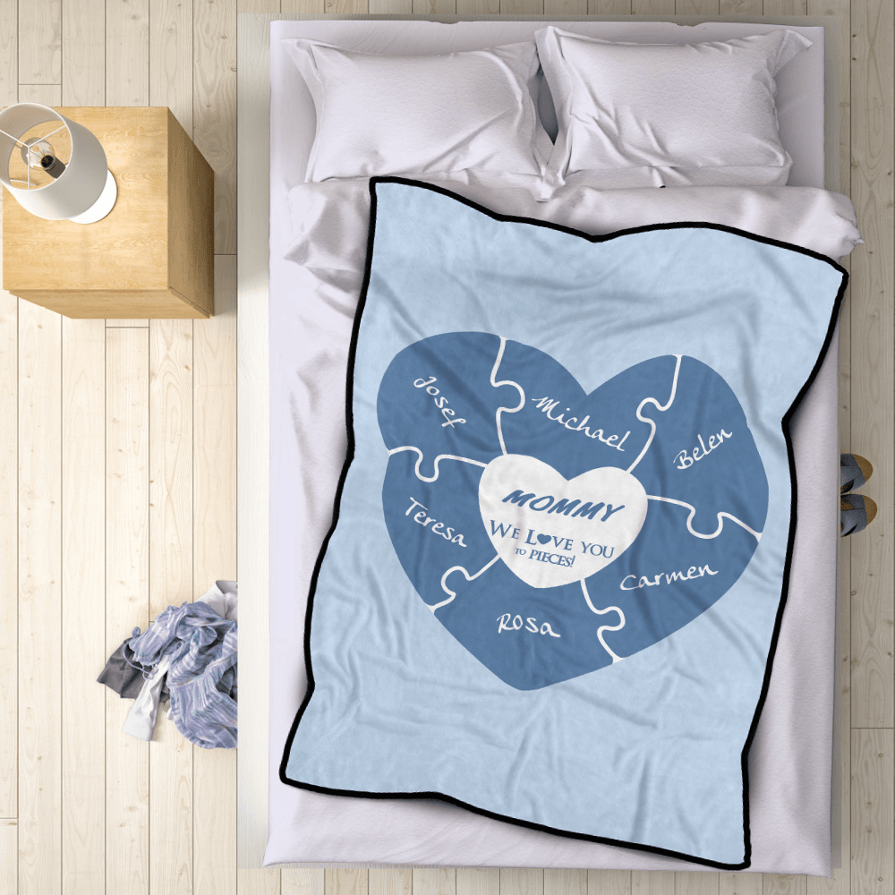 Custom Blankets Personalised Name Blanket We Love You To Pieces