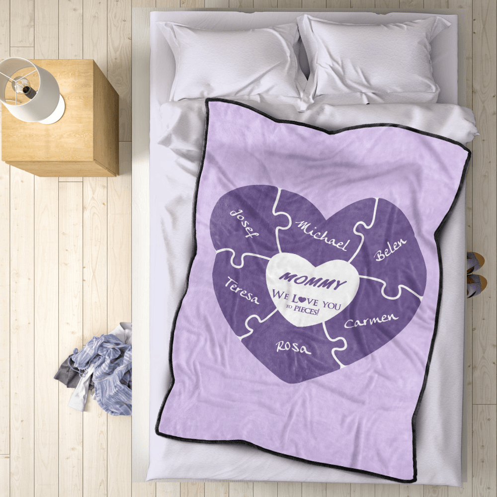 Custom Blankets Personalised Name Blanket We Love You To Pieces